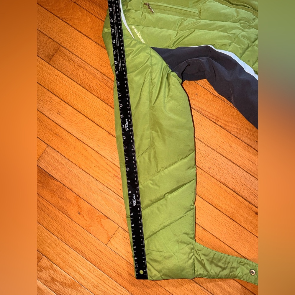 Women’s ZeroXposur  Winter Green black Hooded Puffer Jacket sz Medium poly down - Picture 8 of 9